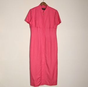 Cynthia Howie for Maggy Boutique Hot Pink Linen/Rayon Dress, 12